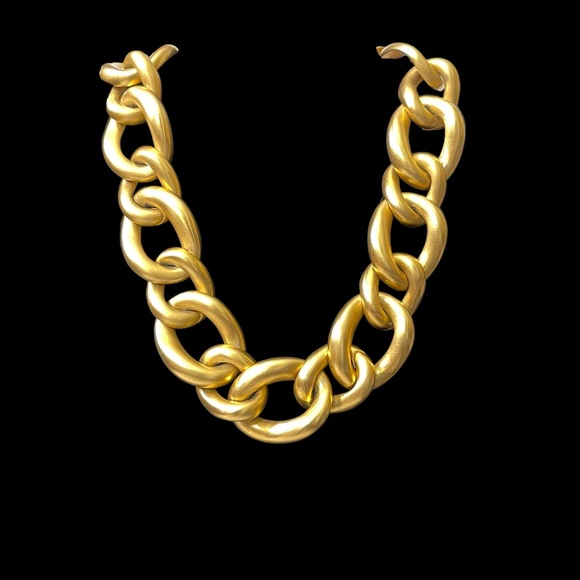 Givenchy Jewelry - Vintage Givenchy Chunky Gold Link Chain Choker Necklace EUC